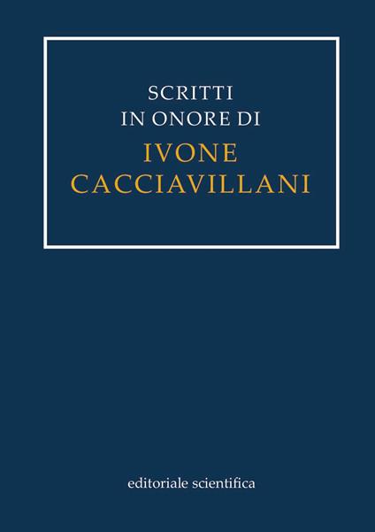 Scritti in onore di Ivone Cacciavillani - copertina