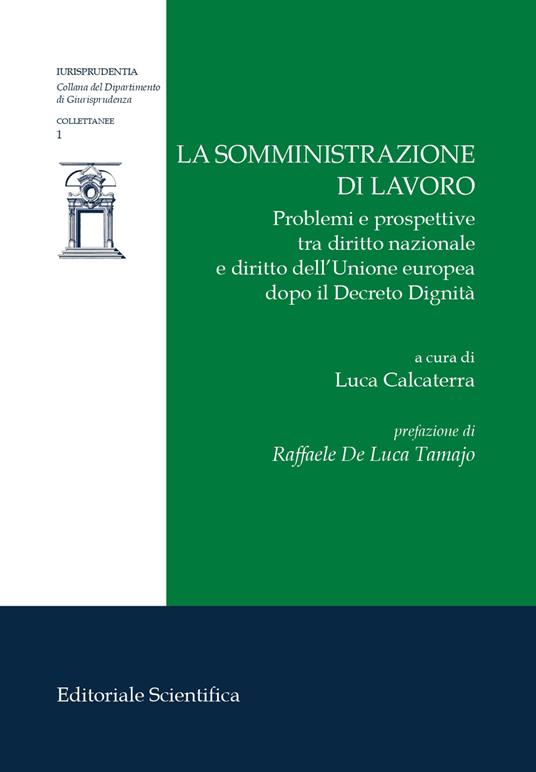 La somministrazione di lavoro. Problemi e prospettive tra diritto nazionale e diritto dell'Unione europea dopo il Decreto Dignità - copertina