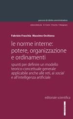 Le norme interne: potere, organizzazione e ordinamenti. Spunti per definire un modello teorico-concettuale generale applicabile anche alle reti, ai social e all'intelligenza artificiale