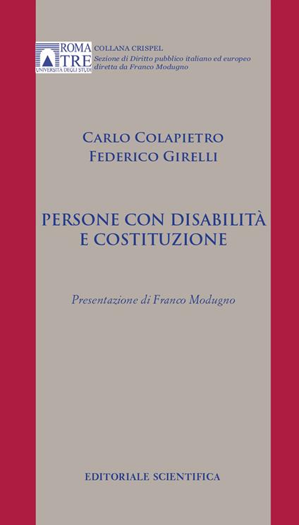 Persone con disabilità e Costituzione - Carlo Colapietro,Federico Girelli - copertina