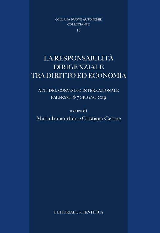 La responsabilità dirigenziale tra diritto ed economia - copertina