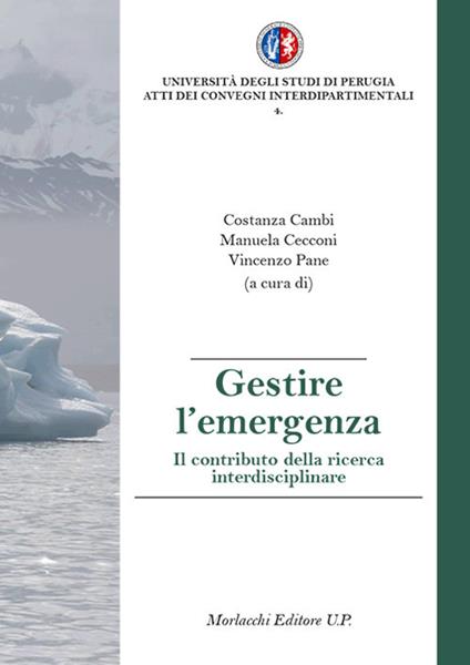 Gestire l'emergenza. Il contributo della ricerca interdisciplinare - copertina
