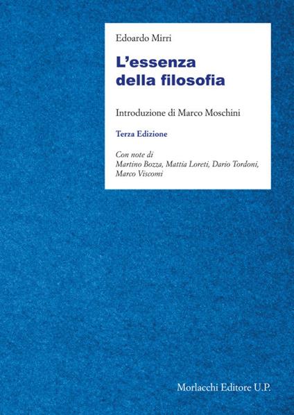 L'essenza della filosofia - Edoardo Mirri - copertina