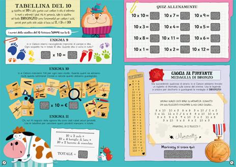 Tabelline. Le indagini di Sherlock Bones. Ediz. a colori. Con lente - Jonny Marx,Kirstin Swanson - 2