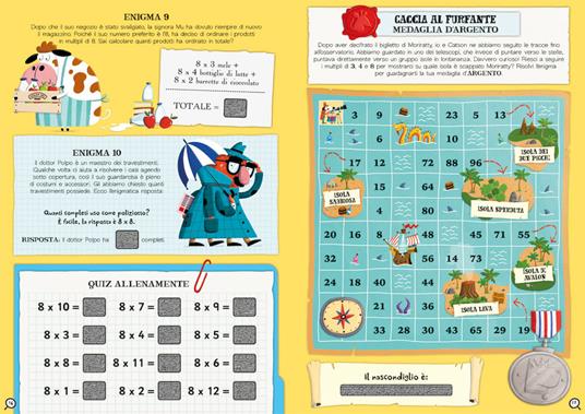 Tabelline. Le indagini di Sherlock Bones. Ediz. a colori. Con lente - Jonny Marx,Kirstin Swanson - 3