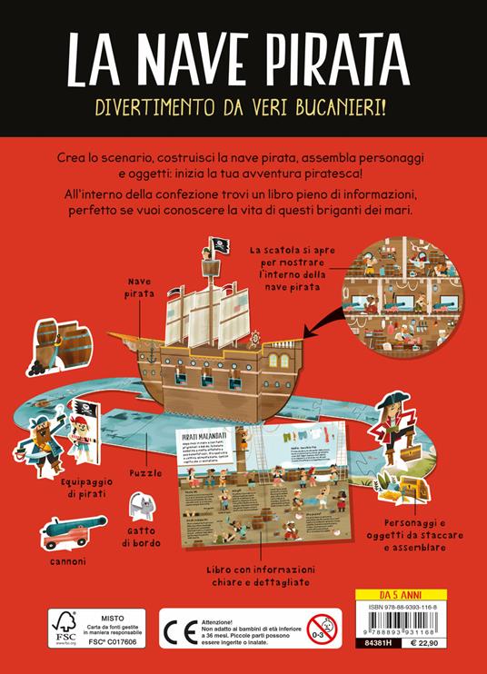 La nave pirata. Divertimento da veri bucanieri! Ediz. a colori. Con nave da costruire - Catherine Veitch - 4