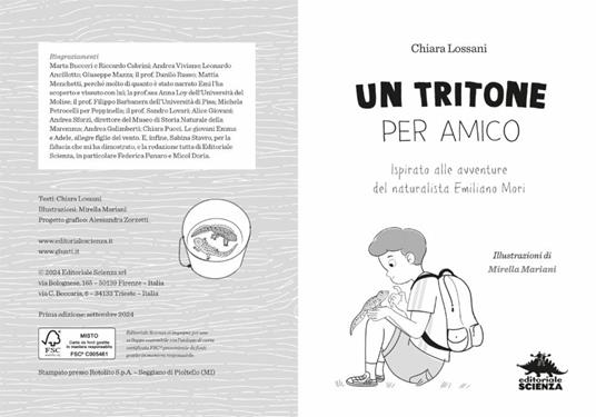 Un tritone per amico. Ispirato alle avventure del naturalista Emiliano Mori - Chiara Lossani - 2