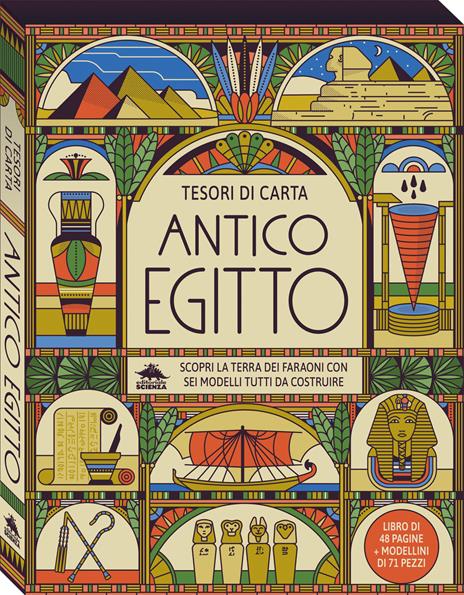 Antico Egitto. Scopri la terra dei faraoni con sei modelli tutti da costruire. Tesori di carta. Ediz. a colori. Con 6 modelli da costruire - Matthew Morgan - copertina