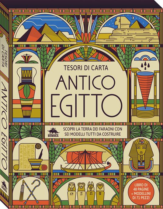 Antico Egitto. Scopri la terra dei faraoni con sei modelli tutti da costruire. Tesori di carta. Ediz. a colori. Con 6 modelli da costruire - Matthew Morgan - copertina