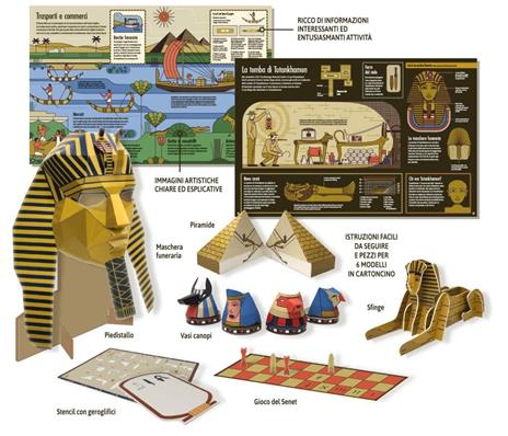 Antico Egitto. Scopri la terra dei faraoni con sei modelli tutti da costruire. Tesori di carta. Ediz. a colori. Con 6 modelli da costruire - Matthew Morgan - 5