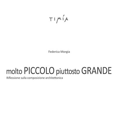 Molto piccolo. Piuttosto grande. Riflessione sulla composizione architettonica - Federica Morgia - copertina