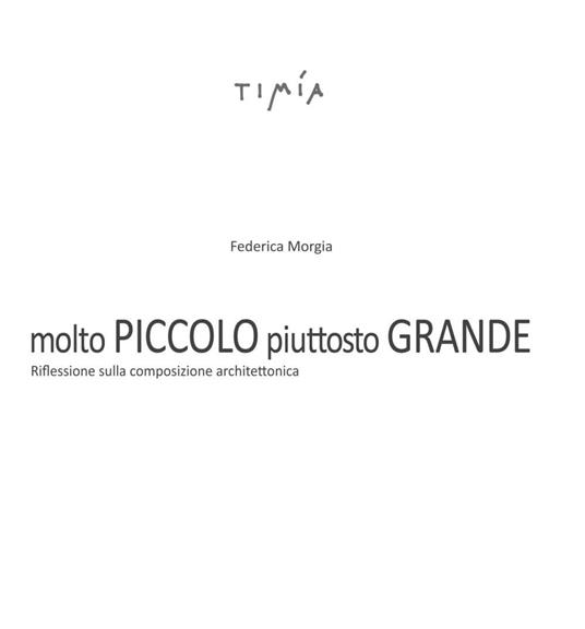 Molto piccolo. Piuttosto grande. Riflessione sulla composizione architettonica - Federica Morgia - copertina