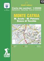 Monte Catria. M. Acuto, M. Petrano, Bosco di Tecchie. Carta dei sentieri 1:25.000. Ediz. multilingue