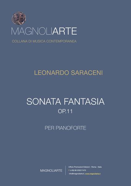 Sonata fantasia Op. 11. Per pianoforte - Leonardo Saraceni - copertina