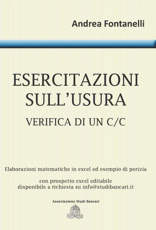 Esercitazioni sull'usura. Verifica di un c/c - Andrea Fontanelli - copertina