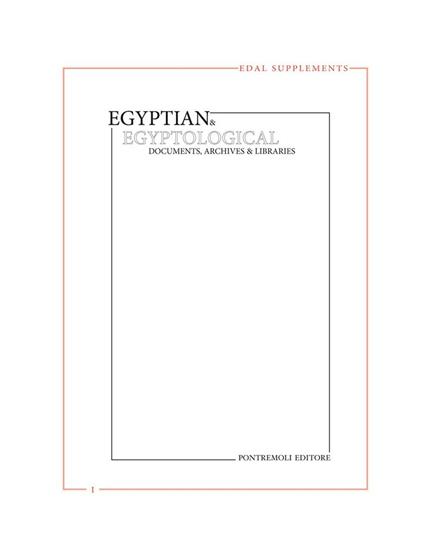 Egyptian & egyptological. Documents, archives & libraries. EDAL supplements. Vol. 1: La tombe de Maiherperi (KV 36). - Christian Orsenigo - copertina
