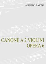 Canone a due violini op. 6. Spartito