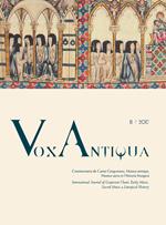 Vox antiqua. Commentaria de cantu gregoriano, musica antiqua, musica sacra et historia liturgica (2017). Vol. 2