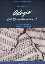 Adagio dal Divertimento n° 1. Spartito. Ediz. per la scuola