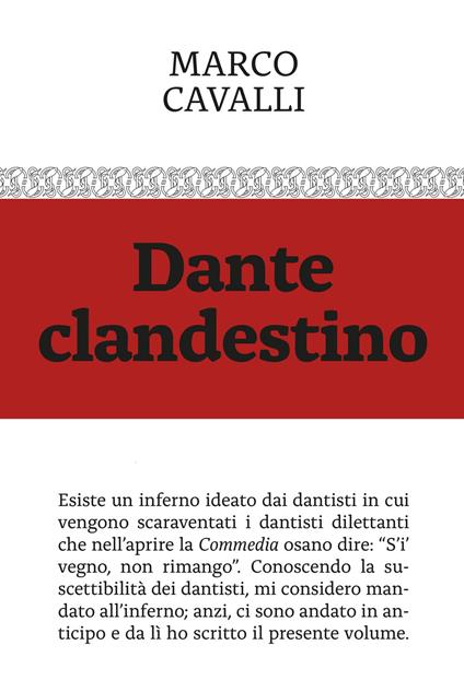 Dante clandestino - Marco Cavalli - copertina