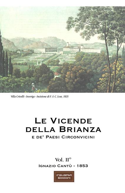 Le vicende della Brianza e de' paesi circonvicini. Vol. 2 - Ignazio Cantù - copertina