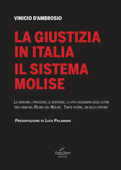 La giustizia in Italia. Il sistema Molise. Le indagini, i processi, le sentenze, la vita giudiziaria degli ultimi dieci anni nel Regno del Molise. Tante storie, un solo copione - Vinicio D'Ambrosio - copertina