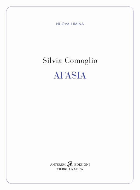 Afasia - Silvia Comoglio - copertina