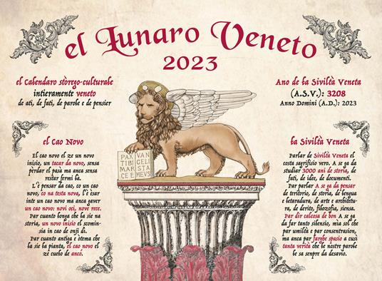 El lunaro veneto 2023. Il calendario tutto in lingua veneta - copertina