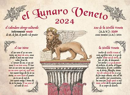 El Łunaro Veneto 2024. Il calendario interamente in lingua veneta - copertina