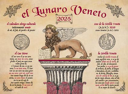 El lunaro veneto 2025. Il calendario tutto veneto - copertina