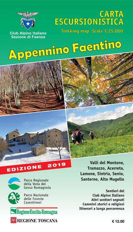 Appennino Faentino. Carta escursionistica 1:25.000. Nuova ediz. - copertina