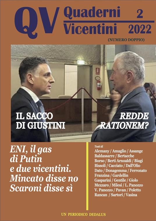 Quaderni vicentini (2022). Vol. 2 - copertina