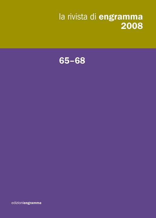 La rivista di Engramma (2008). Vol. 65-68 - copertina
