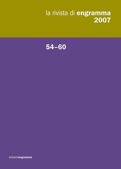 La rivista di Engramma (2007). Vol. 54-60 - copertina