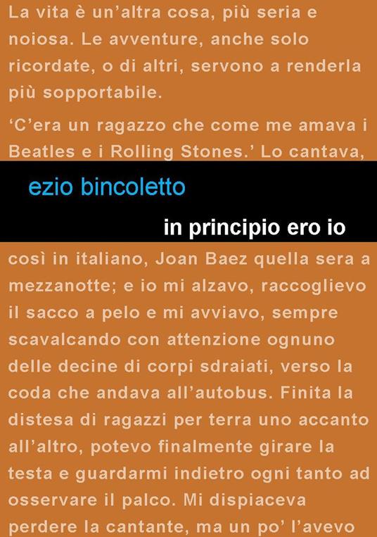 In principio ero io. Tre storie e un'appendice - Ezio Bincoletto - copertina