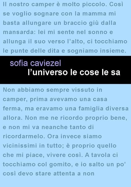 L' universo le cose le sa - Sofia Caviezel - copertina