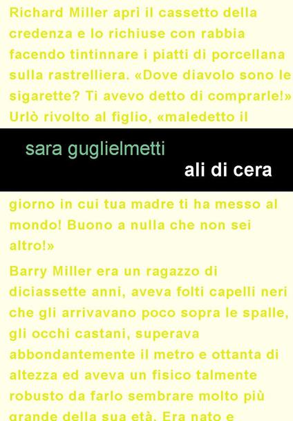 Ali di cera - Sara Guglielmetti - copertina