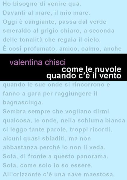 Come le nuvole quando c'è il vento - Valentina Chisci - copertina