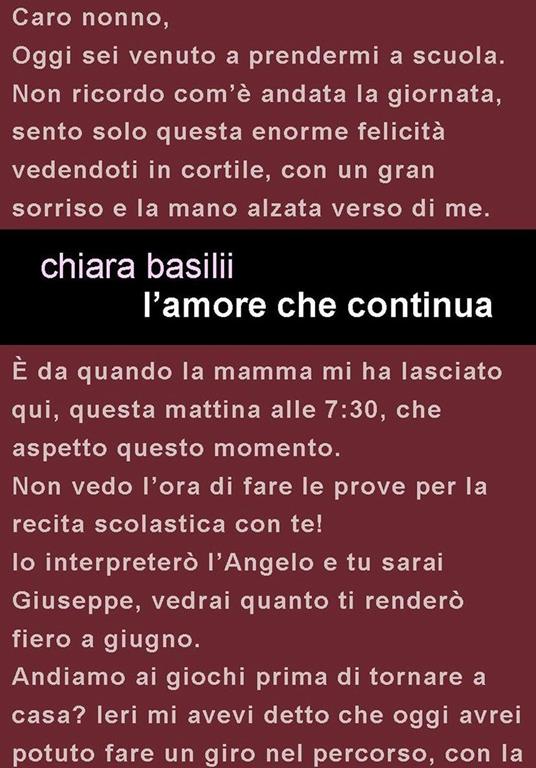 L'amore che continua - Chiara Basilii - copertina