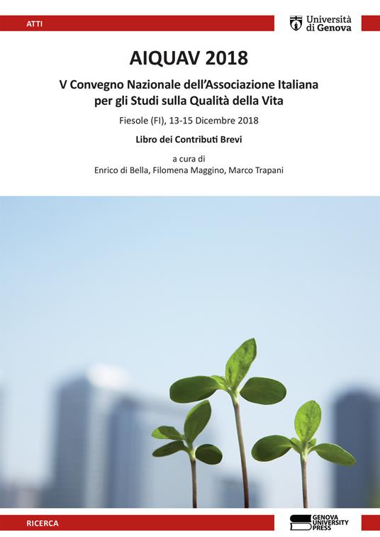 AIQUAV 2018. 5º Convegno Nazionale dell'Associazione Italiana per gli studi sulla qualità della vita - copertina