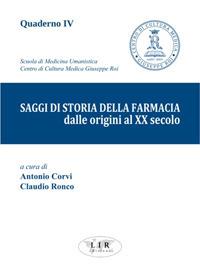 Saggi di storia della farmacia dalle origini al XX secolo - copertina