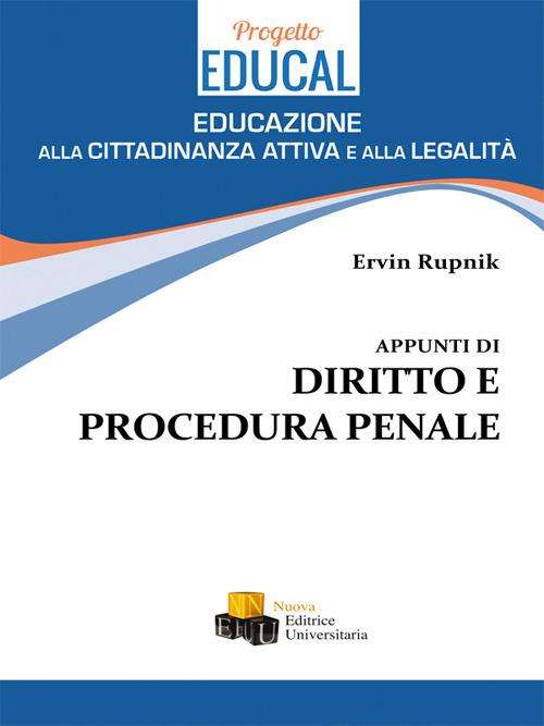 Appunti di diritto e procedura penale. Ediz. ridotta - Ervin Rupnik - copertina