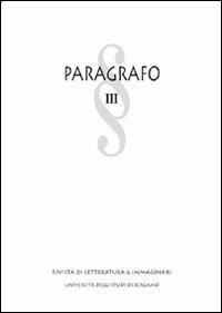 Paragrafo. Rivista di letteratura e immaginari (2007). Vol. 3 - copertina