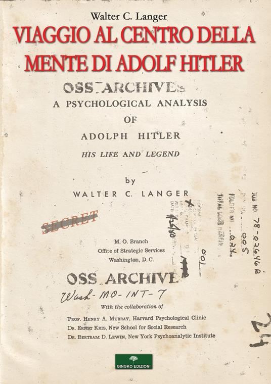 Viaggio al centro della mente di Adolf Hitler - Walter C. Langer - copertina
