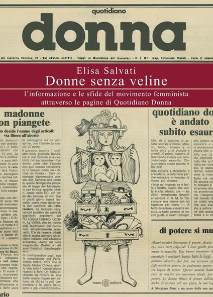 Donne senza veline. L'informazione e le sfide del movimento femminista attraverso le pagine di Quotidiano Donna  - Elisa Salvati - copertina