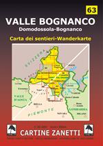 Valle Bognanco. Domodossola, Bognanco Fonti, San Lorenzo, Gomba, San Bernardo, Passo di Monscera 1:30.000