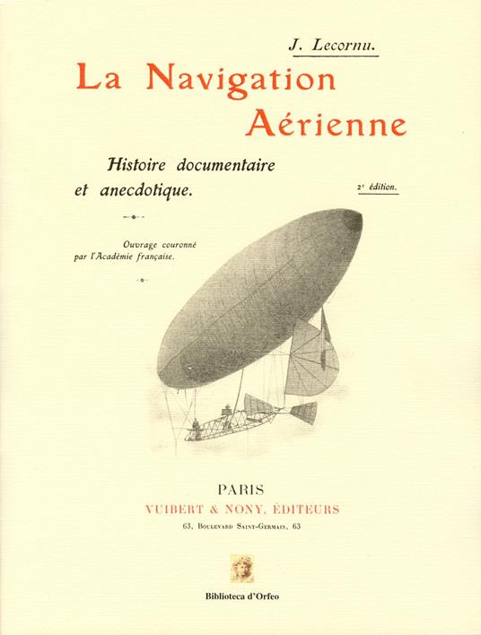 La navigation Aèrienne. Ediz. francese - Joseph Lecornu - copertina