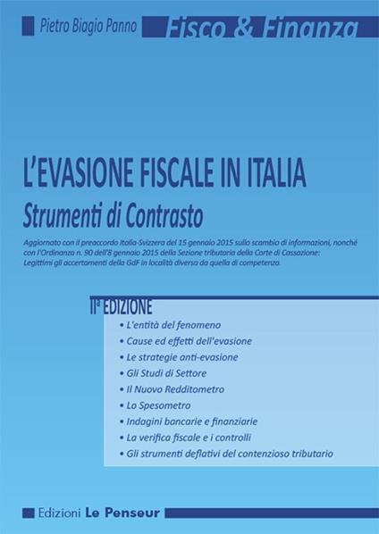 L' evasione fiscale in Italia. Strumenti di contrasto - Pietro Biagio Panno - copertina