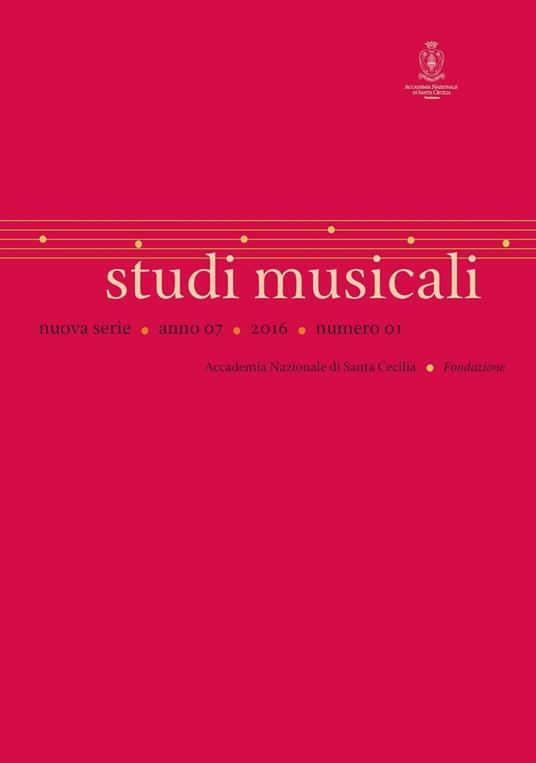 Studi musicali. N.S (2016). Ediz. bilingue - copertina