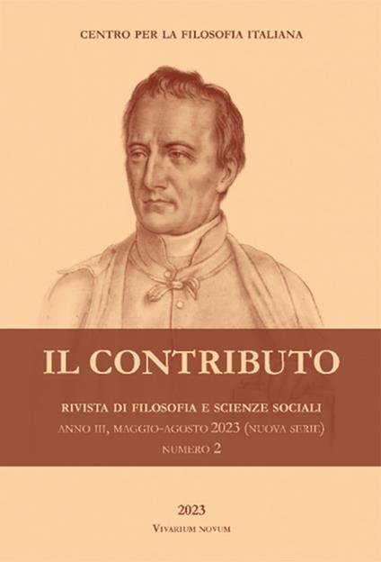 Il contributo. Rivista di filosofia e scienze sociali (2023). Vol. 2: Maggio-agosto - copertina